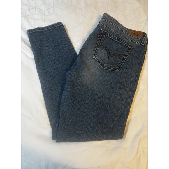 Levi's 545 Low Rise Skinny Women's 16 Medium Wash Pocket Distressed - Picture 1 of 11